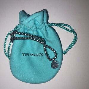 Tiffany & Co. Silver Bracelet with Heart Charm